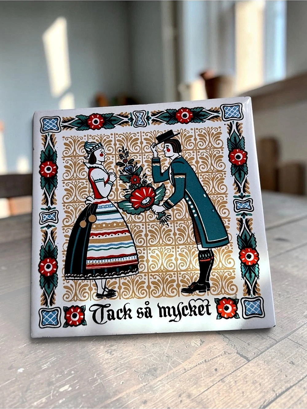 Berggren-Trayner Tack så mycket Design No. 138 Ceramic Tile